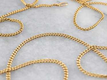 18K Yellow Gold Curb Chain - image 1