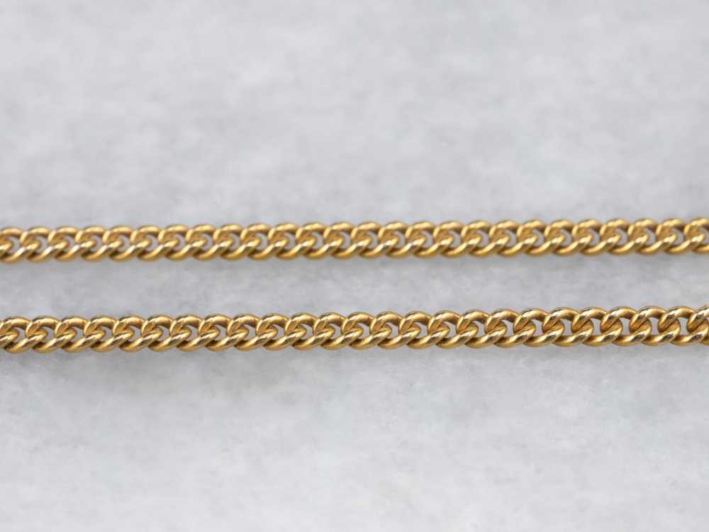 18K Yellow Gold Curb Chain - image 2