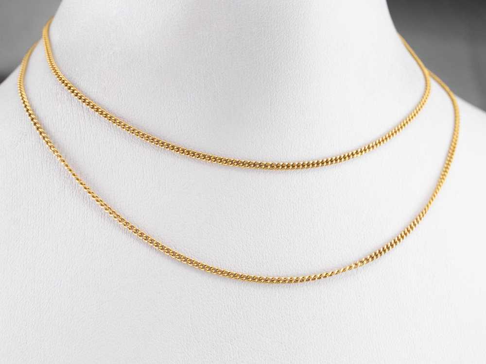 18K Yellow Gold Curb Chain - image 5