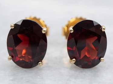 Garnet Stud Earrings - image 1