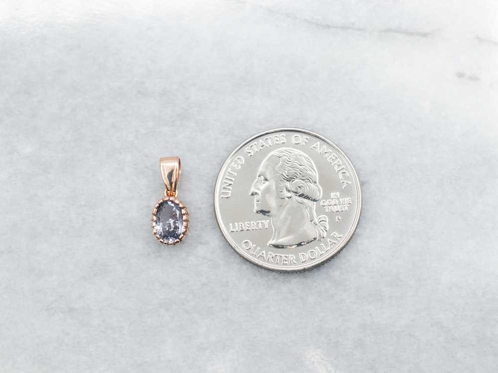 Rose Gold Spinel Solitaire Pendant - image 3