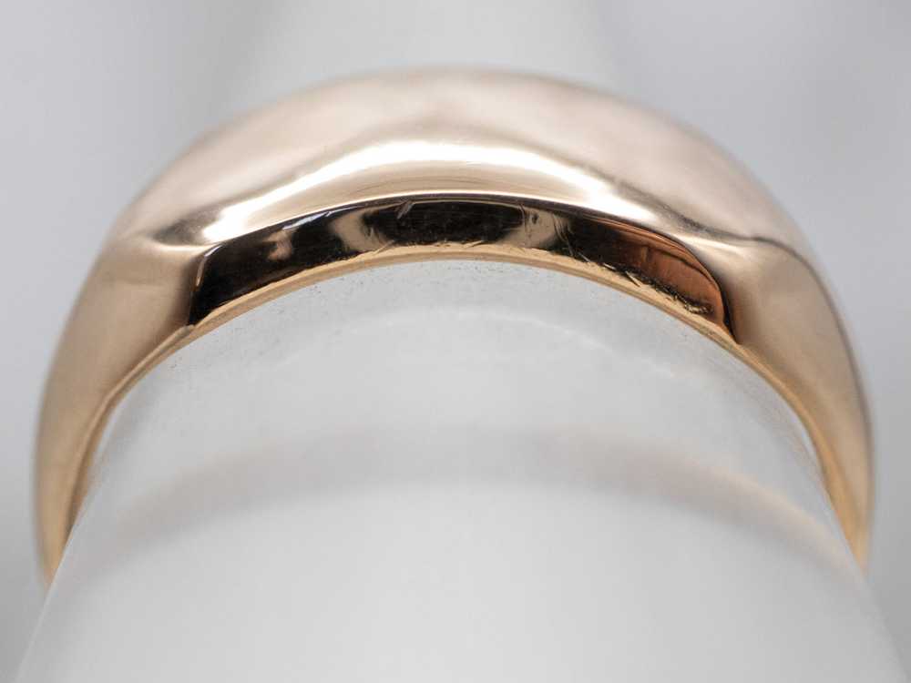 Vintage Gold East West Signet Ring - image 4