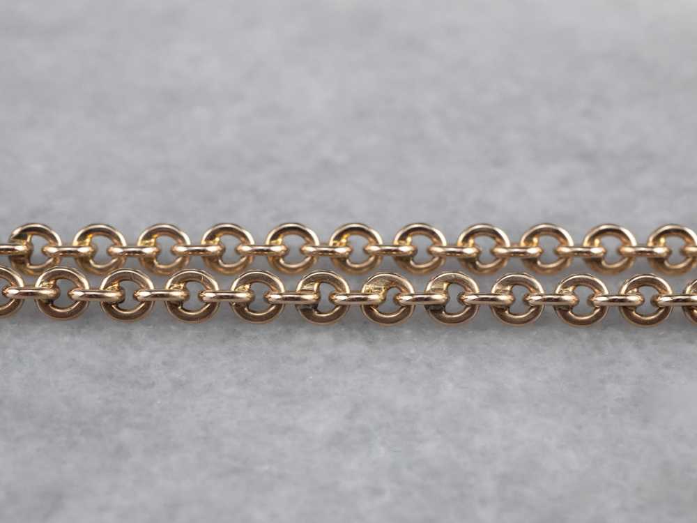 14K Gold Oval Link Chain Necklace - image 3