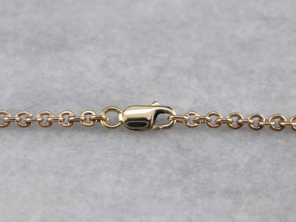 14K Gold Oval Link Chain Necklace - image 4