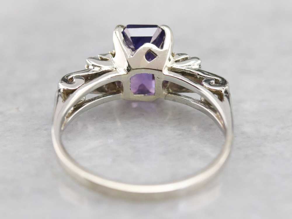 Purple Ceylon Sapphire and Diamond Ring - image 6