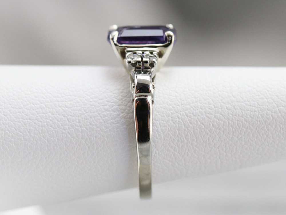 Purple Ceylon Sapphire and Diamond Ring - image 9