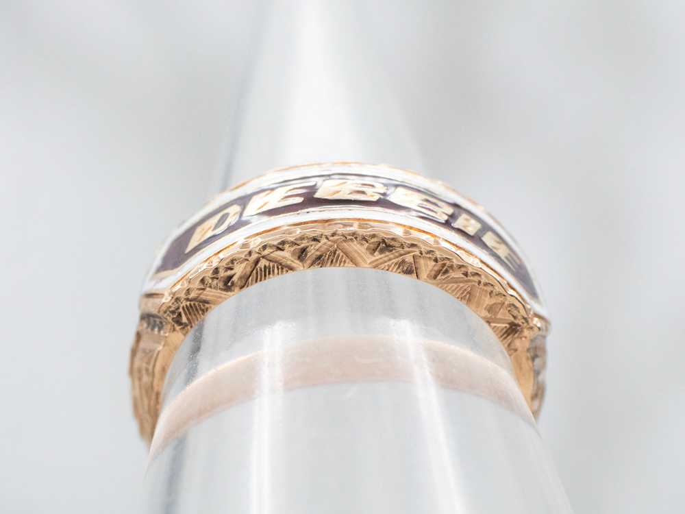 Rose Gold Enamel "DEBBIE" Ring - image 3