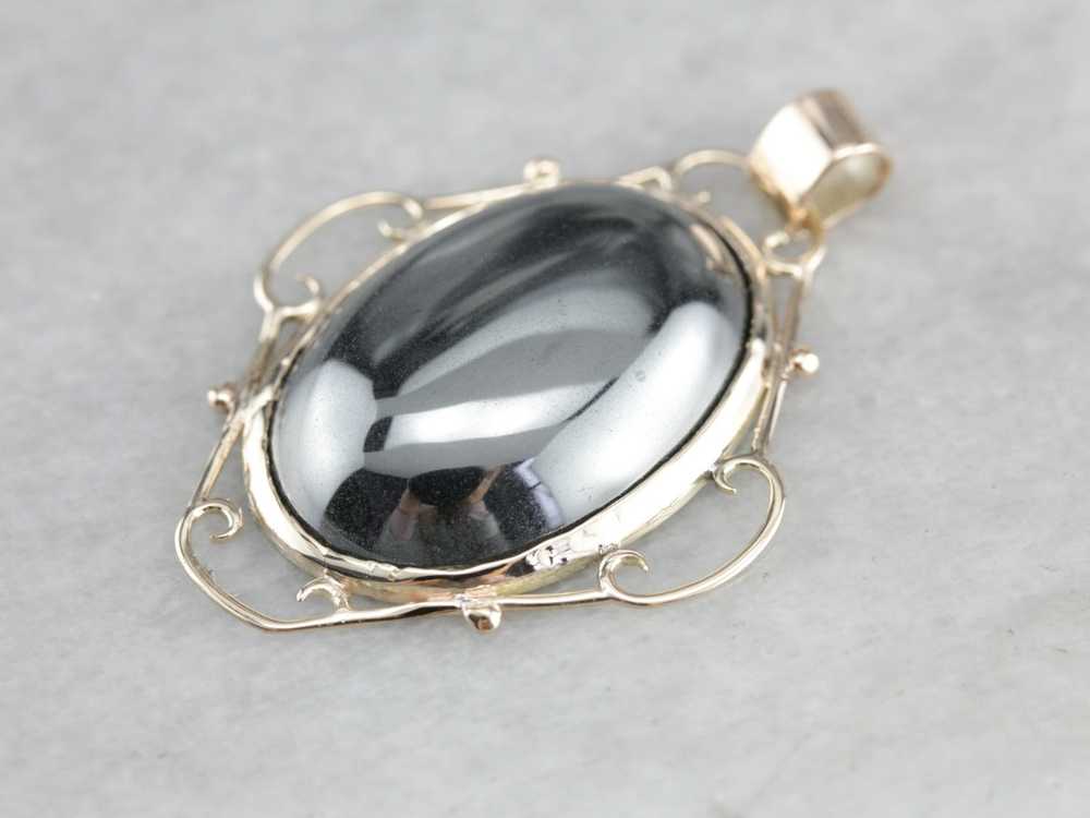 Vintage Hematite Pendant - image 1