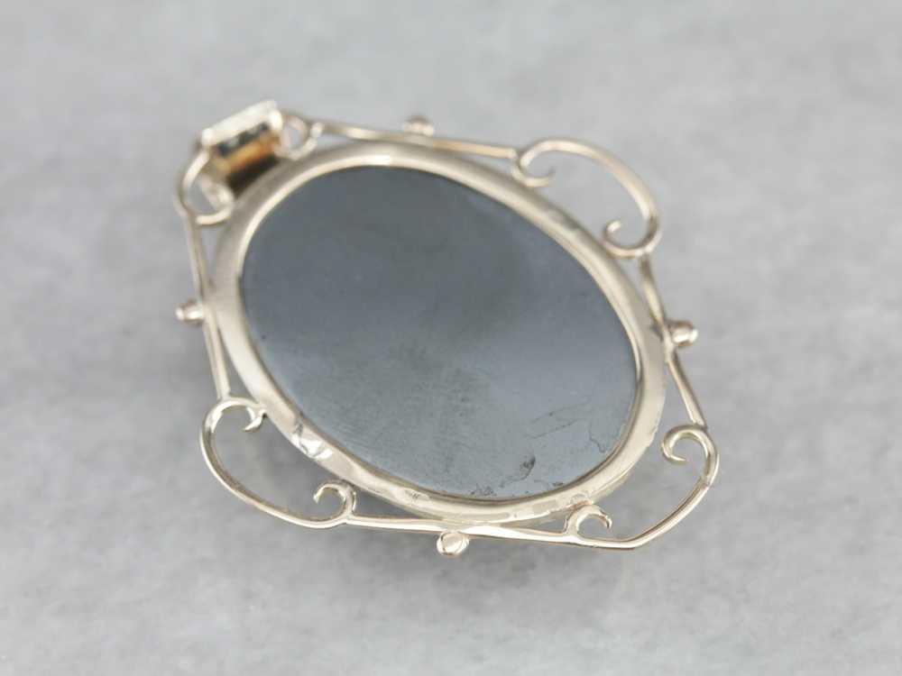 Vintage Hematite Pendant - image 3