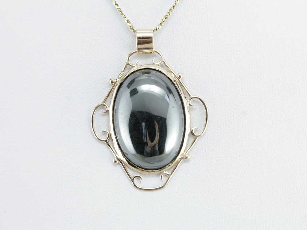 Vintage Hematite Pendant - image 5