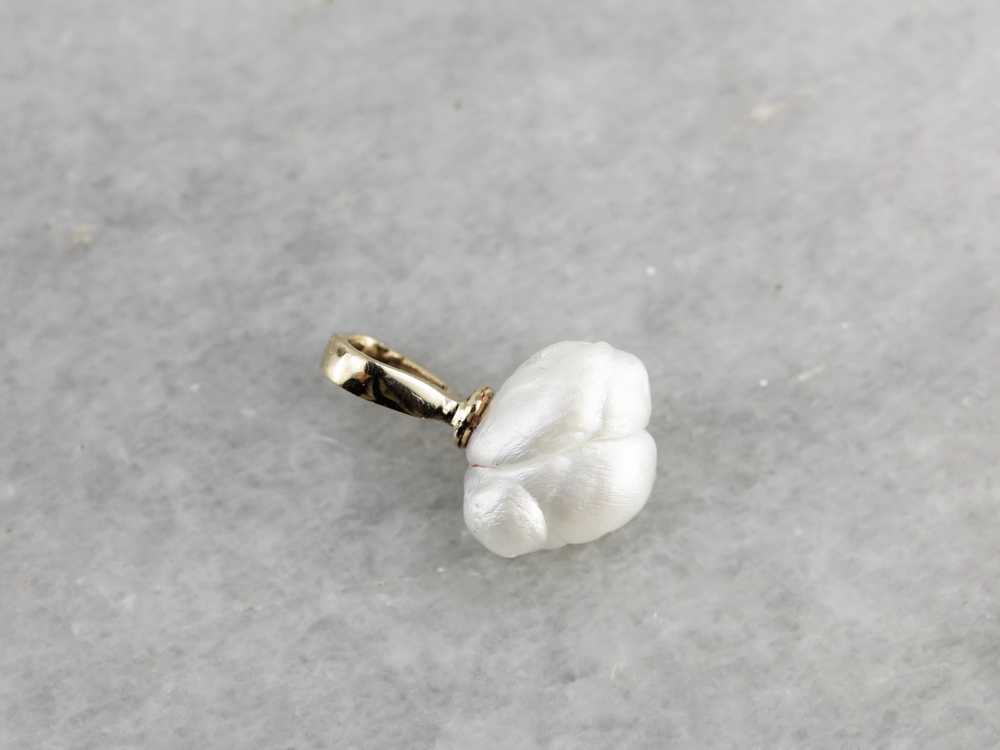 *RESERVED* Antique Natural Pearl Pendant, Beautif… - image 2