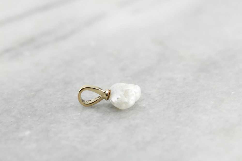 *RESERVED* Antique Natural Pearl Pendant, Beautif… - image 4