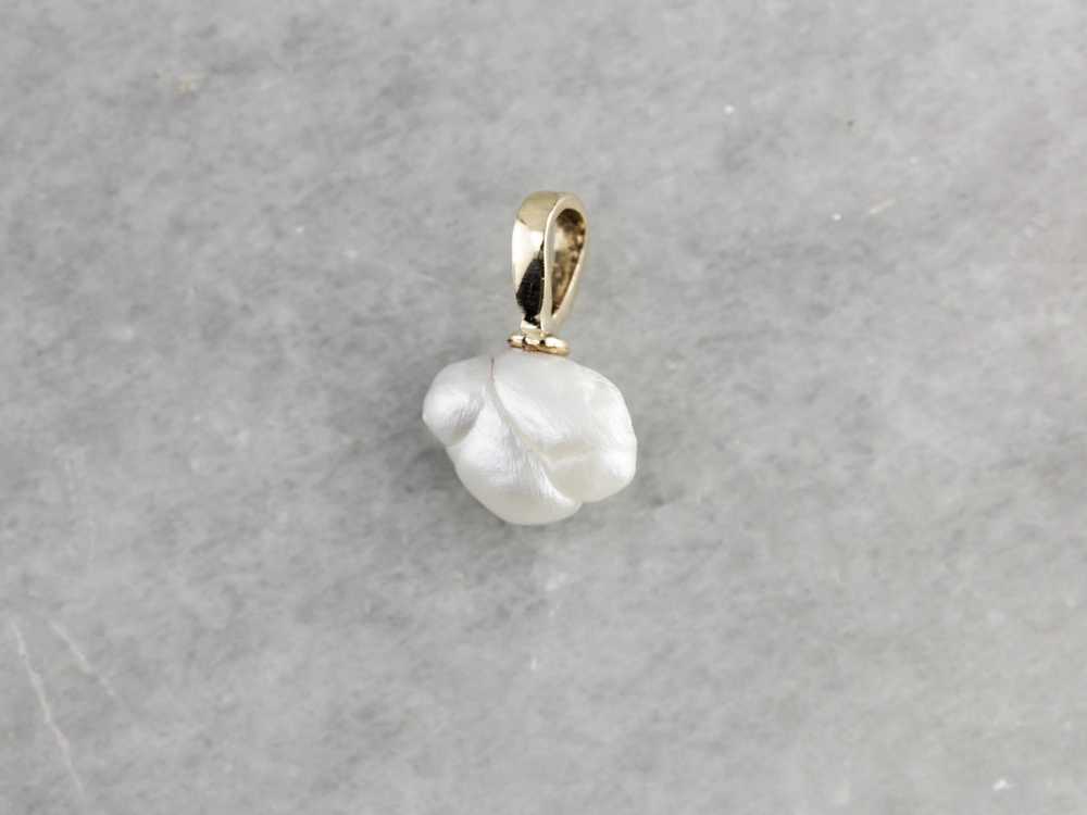 *RESERVED* Antique Natural Pearl Pendant, Beautif… - image 5