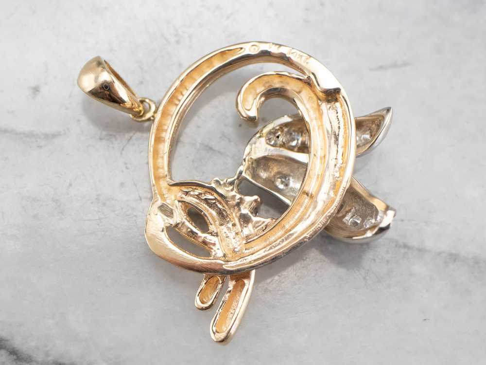 Diamond Two Tone Gold Pendant - image 6