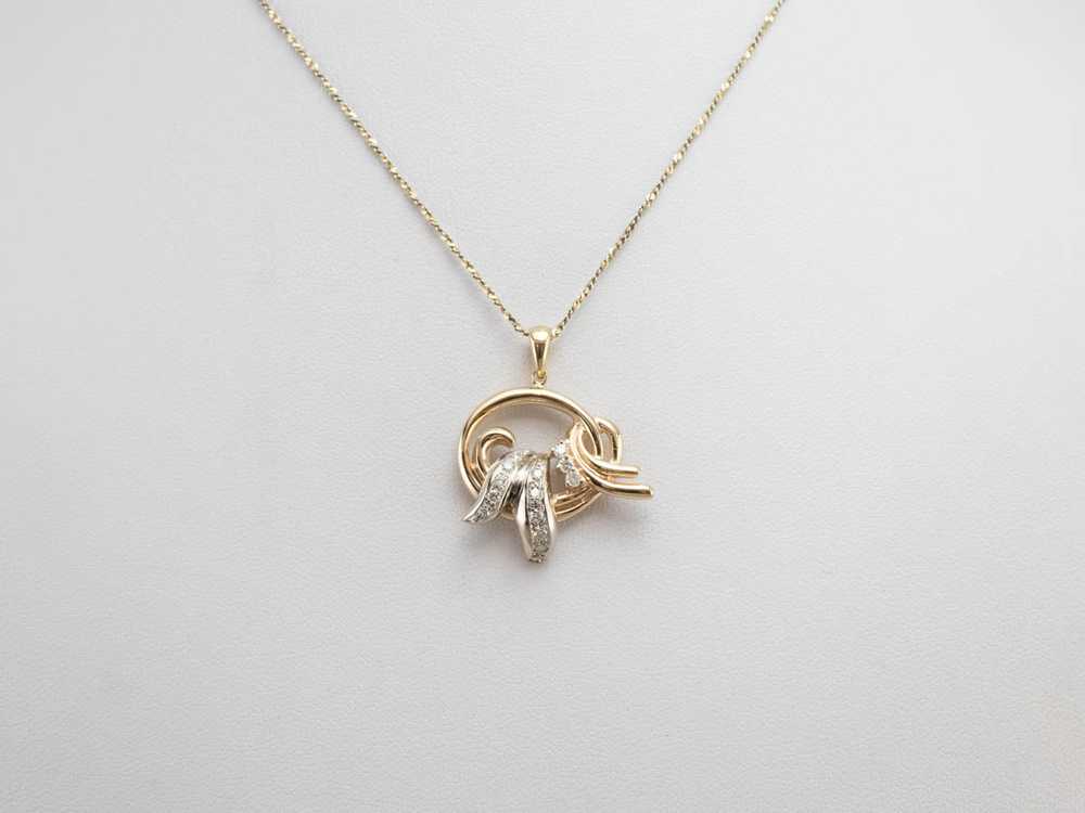 Diamond Two Tone Gold Pendant - image 7