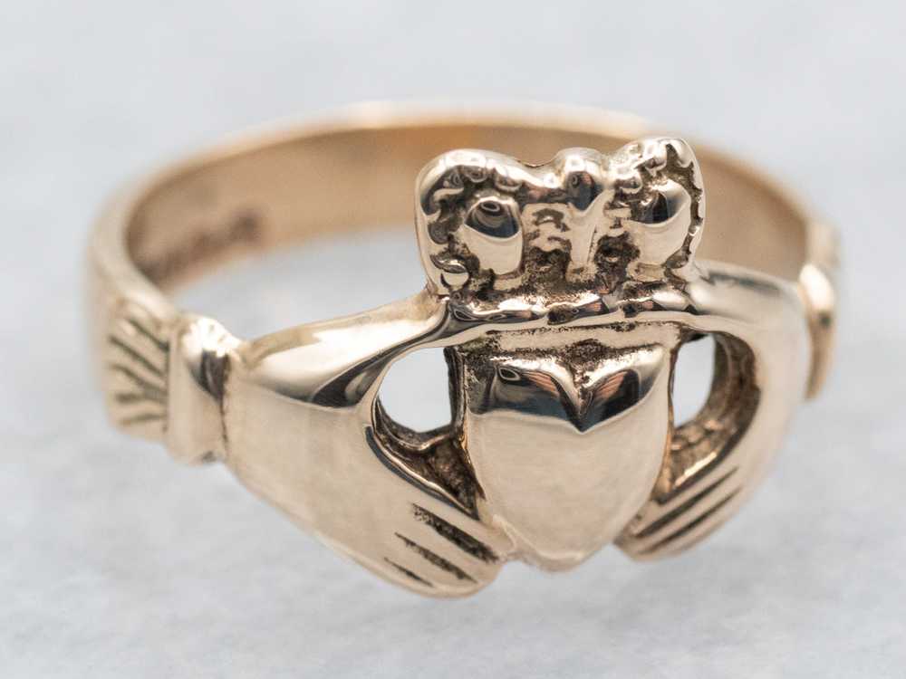 Gold Claddagh Ring - image 2