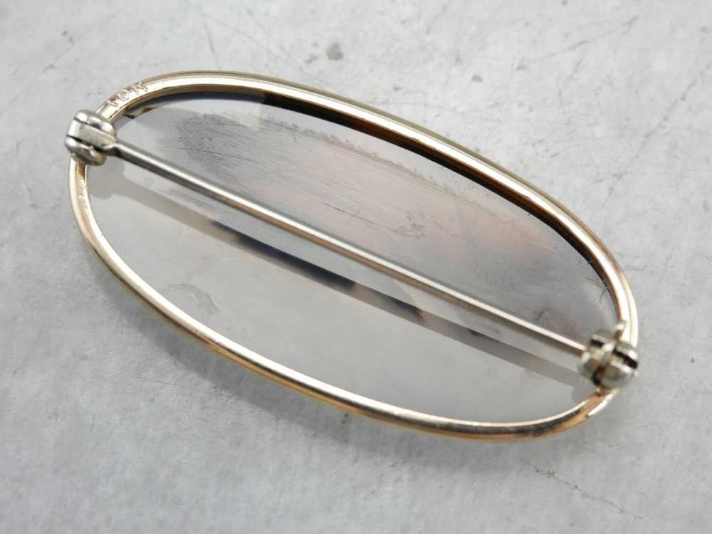 Montana Agate Gold Brooch - image 5