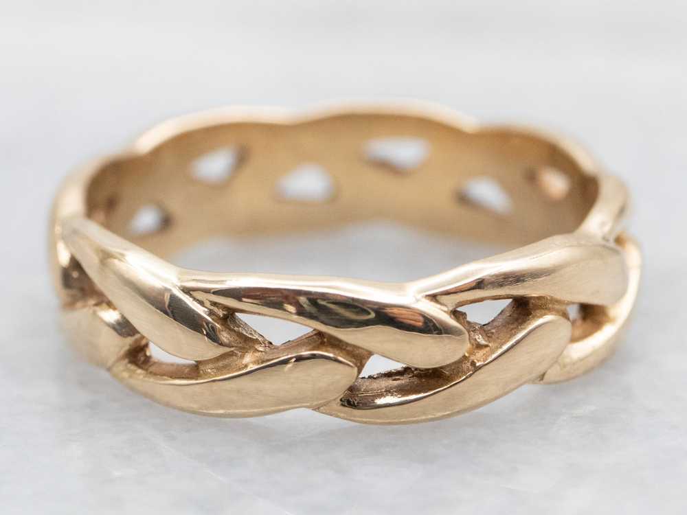 Polished Gold Braided Band - image 1