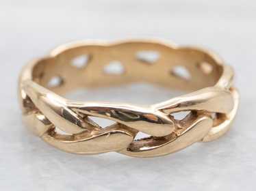 Polished Gold Braided Band - image 1