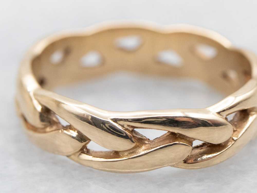 Polished Gold Braided Band - image 2