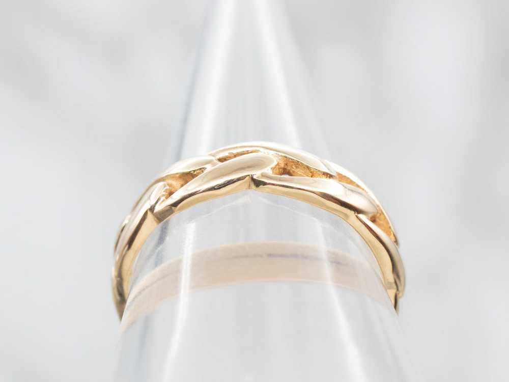 Polished Gold Braided Band - image 3