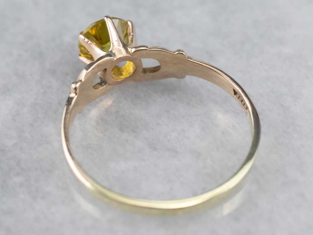 *RESERVED* Victorian Mali Garnet Solitaire Ring - image 6