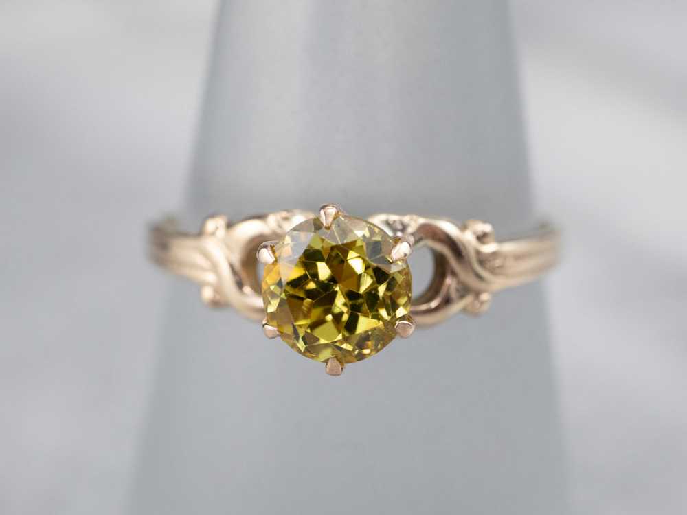 *RESERVED* Victorian Mali Garnet Solitaire Ring - image 8