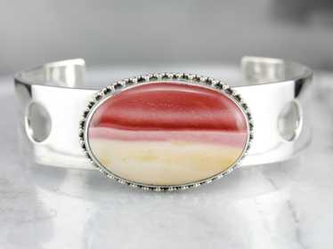 Sterling Silver Mookite Gemstone Bracelet - image 1