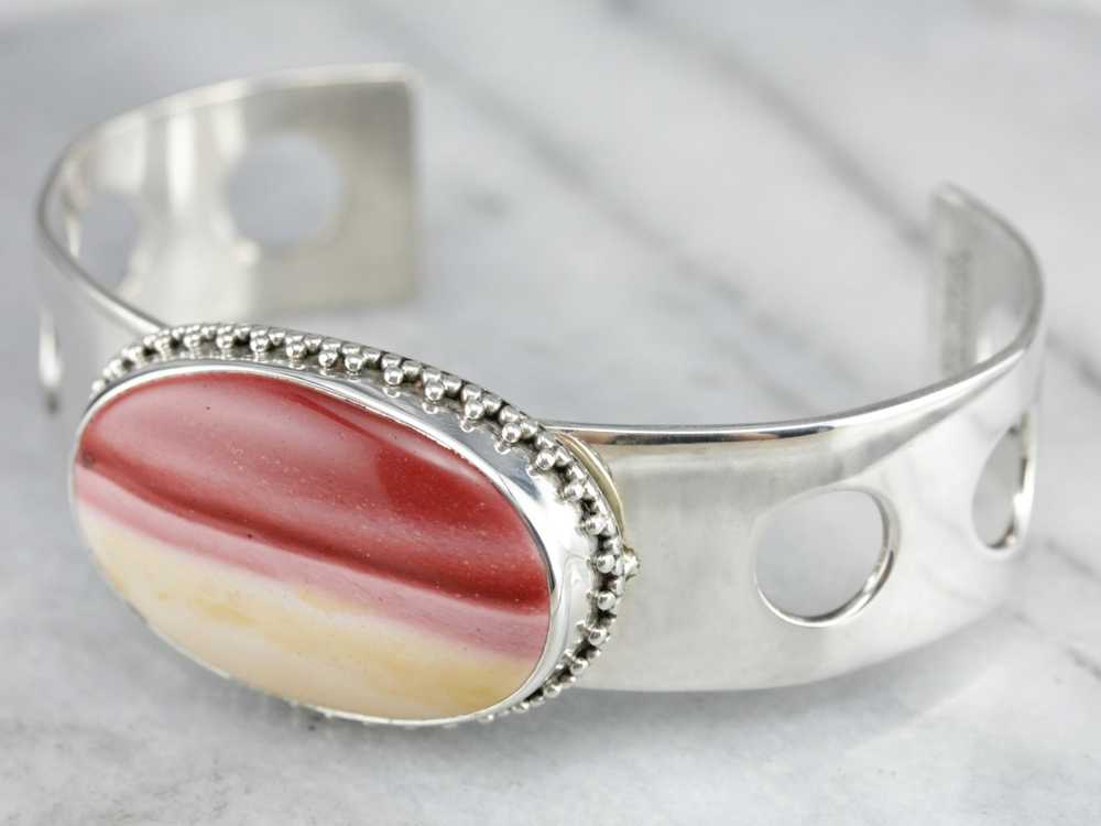 Sterling Silver Mookite Gemstone Bracelet - image 3