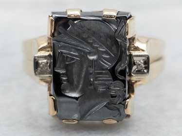 Hematite Intaglio Ring - image 1