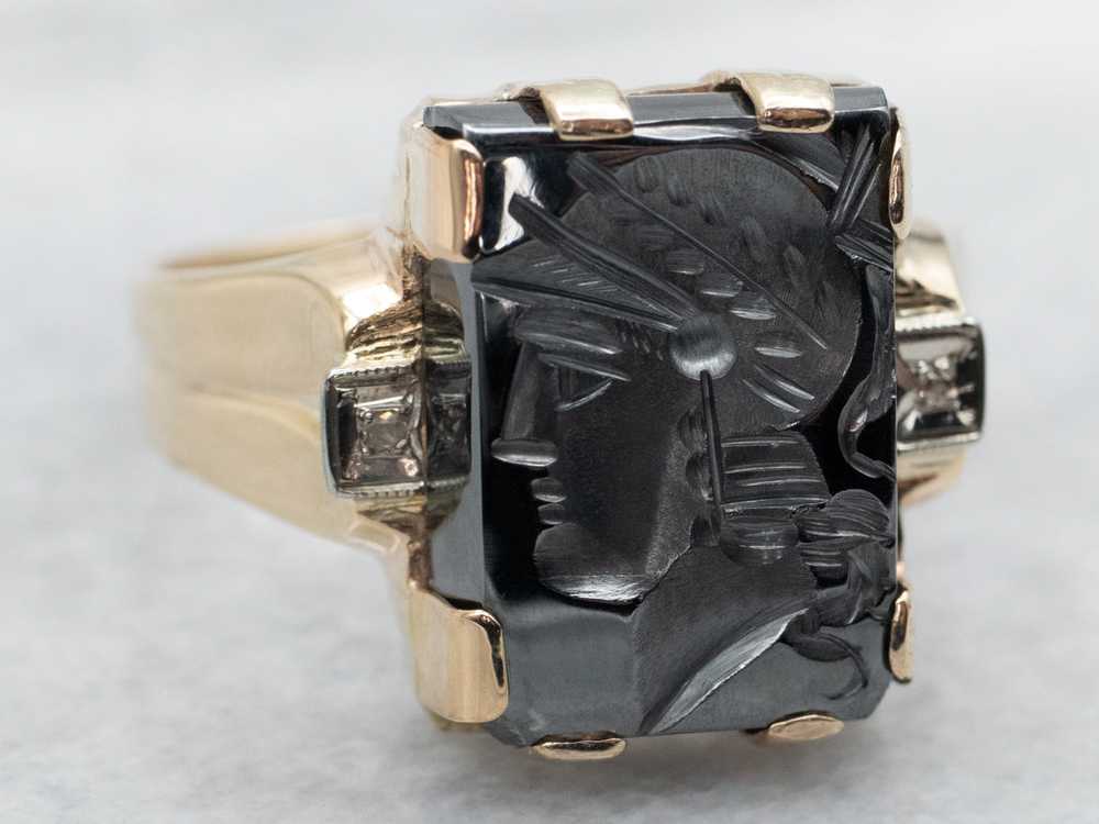 Hematite Intaglio Ring - image 2