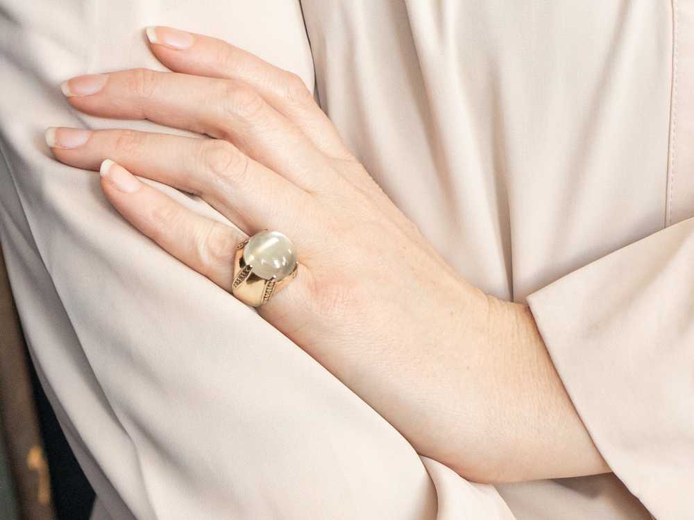 Bold Vintage Moonstone Ring - image 4