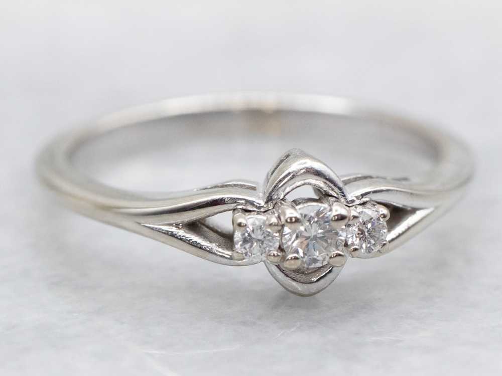 Three Stone Diamond Engagement Ring - image 2