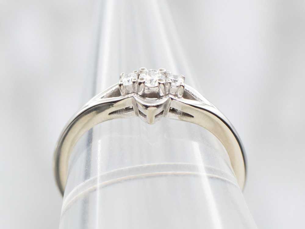 Three Stone Diamond Engagement Ring - image 3