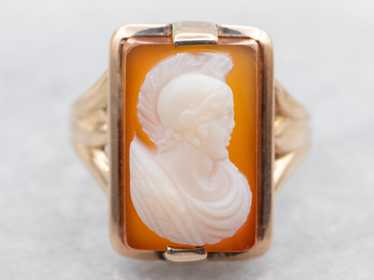 Victorian Roman Soldier Cameo Ring - image 1