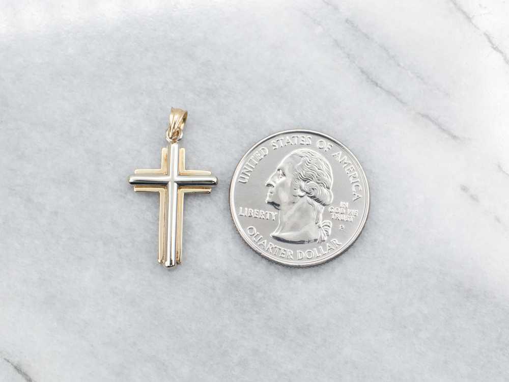 Two Tone Cross Pendant - image 3