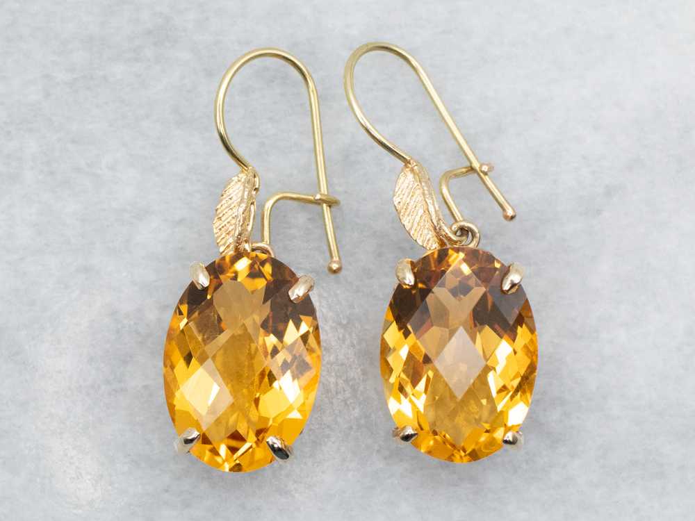 Citrine Drop Earrings - image 1