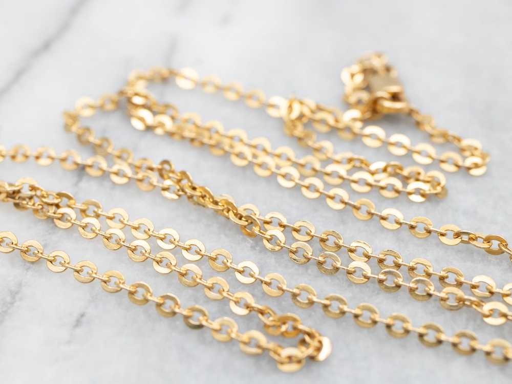 Long 18-Karat Gold Cable Chain - image 1