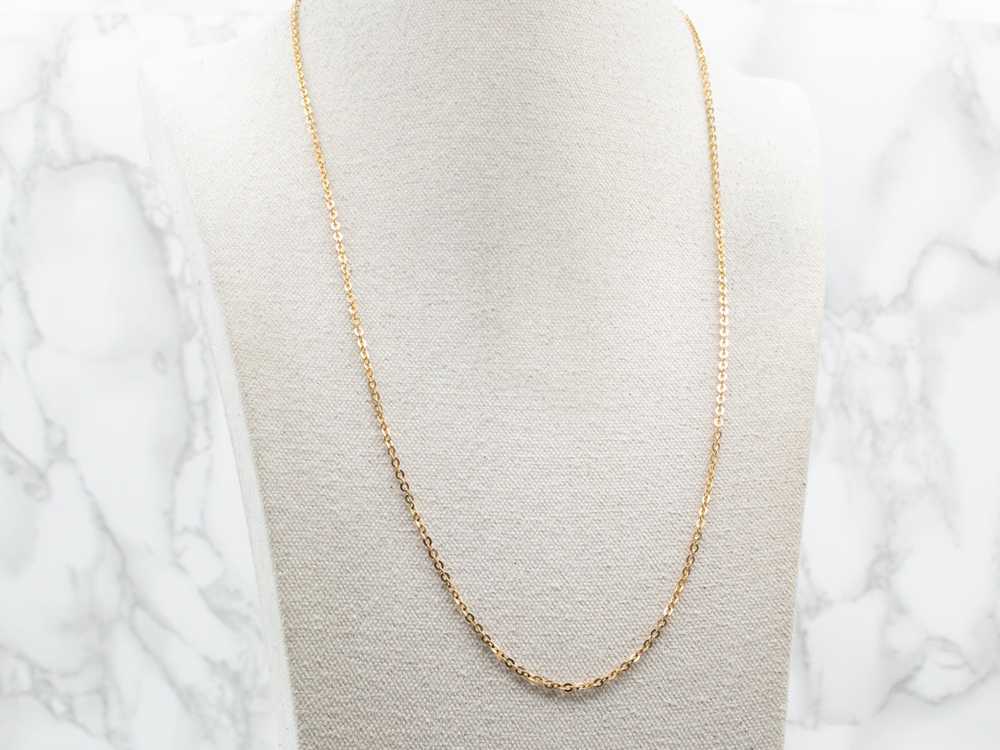 Long 18-Karat Gold Cable Chain - image 4