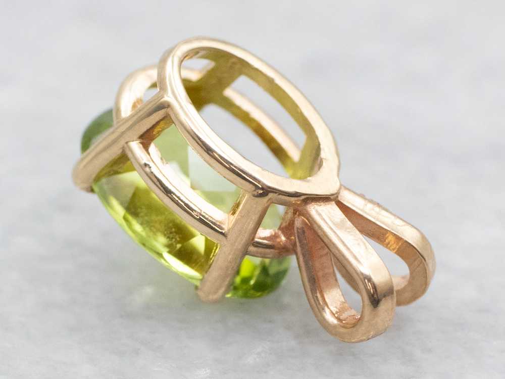 Oval-Cut Peridot Solitaire Pendant - image 2