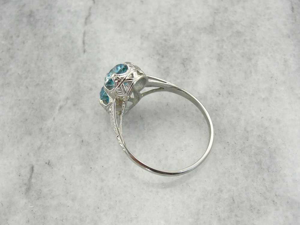 Incredible Art Deco, Double Blue Zircon Cocktail … - image 2