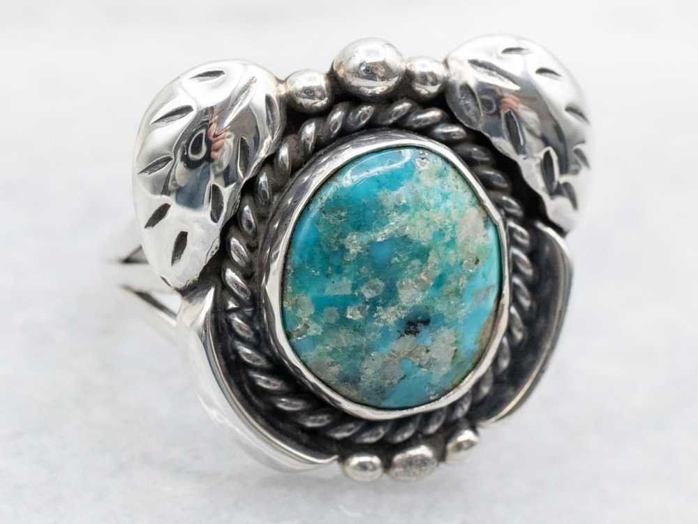 Native American J.Tulley Turquoise Ring - image 2