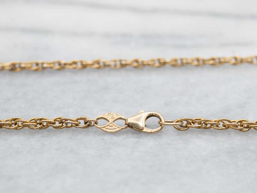 Yellow Gold Rope Chain with Lobster Clasp - image 2