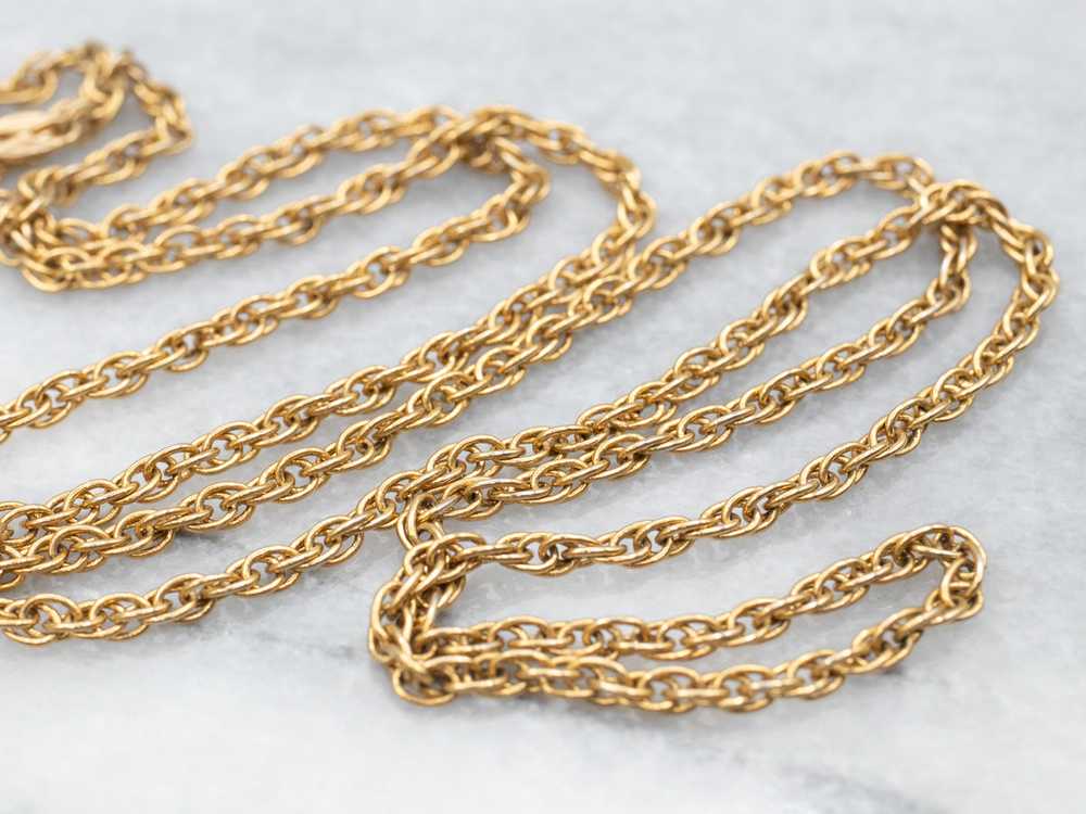 Yellow Gold Rope Chain with Lobster Clasp - image 3