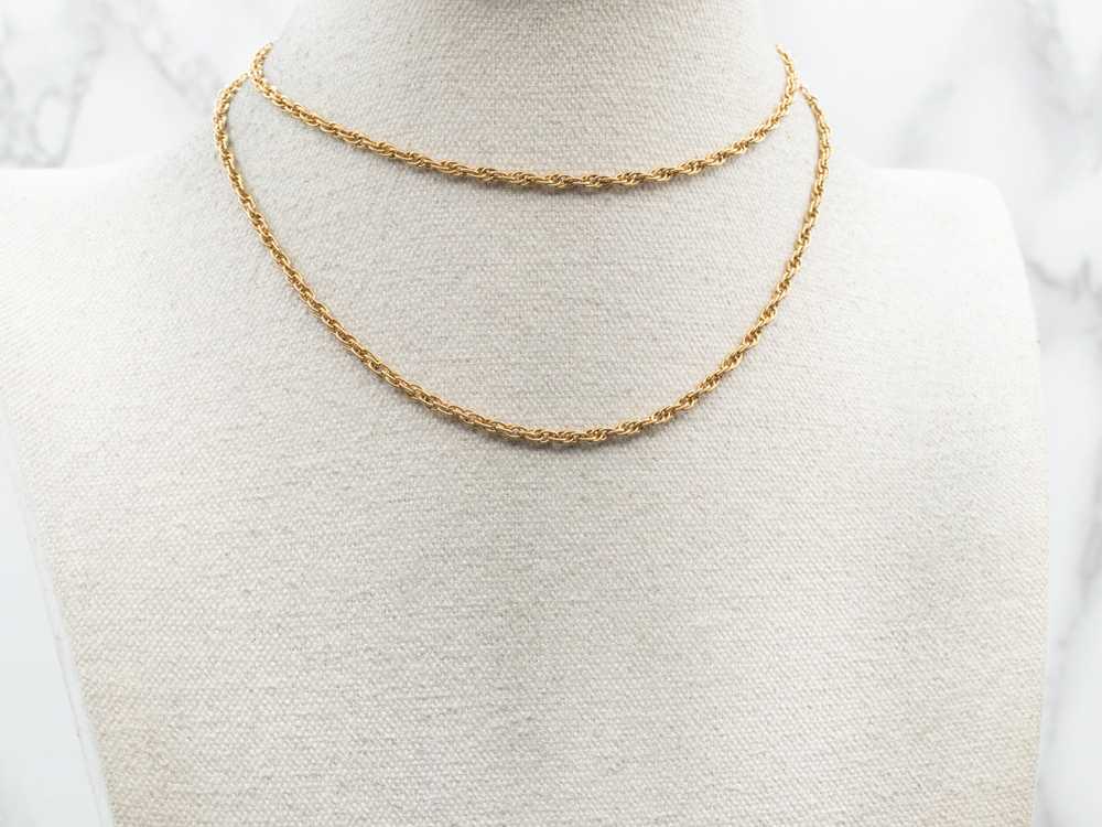 Yellow Gold Rope Chain with Lobster Clasp - image 4