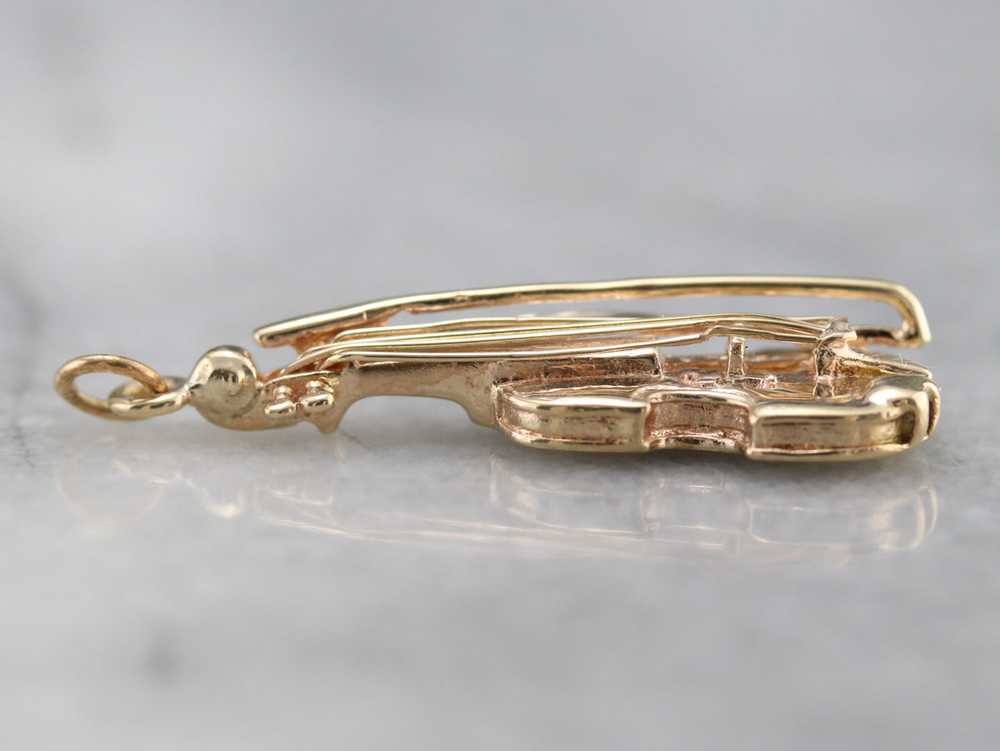 Yellow Gold Violin Charm - image 6