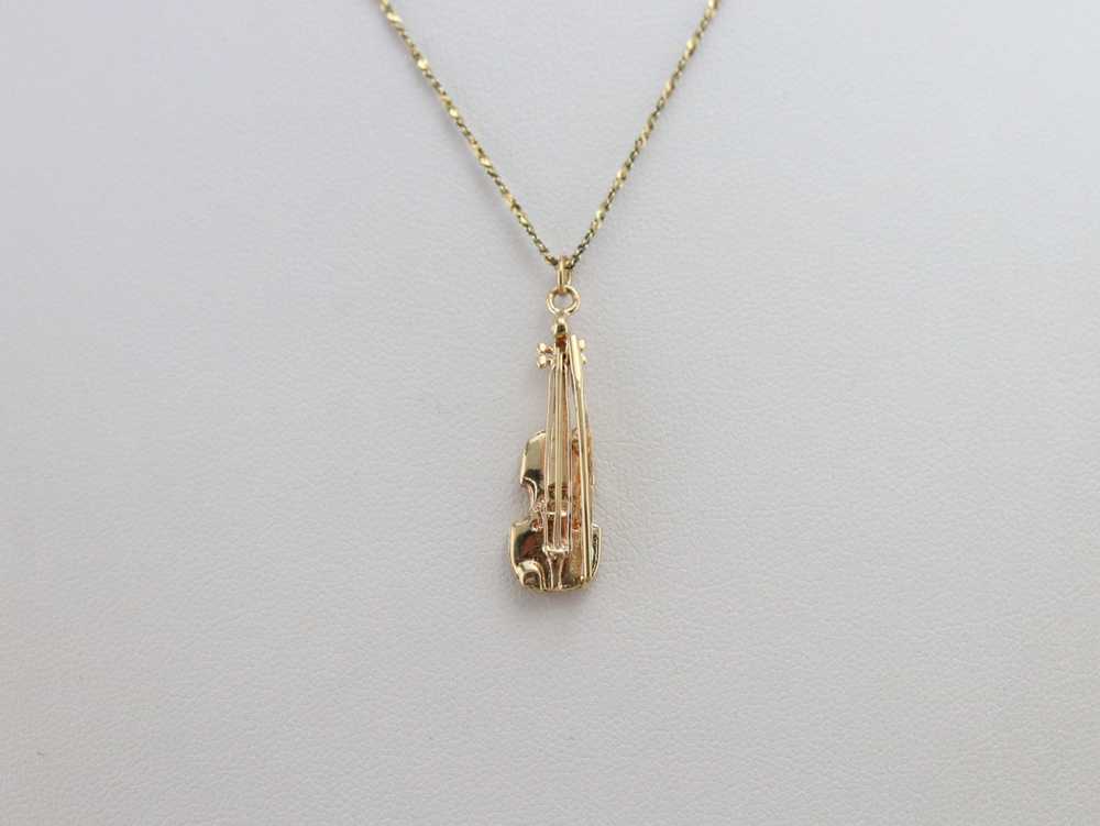 Yellow Gold Violin Charm - image 7