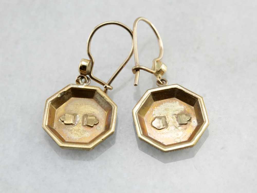 Art Deco Era Cufflink Conversion Earrings, Art De… - image 3