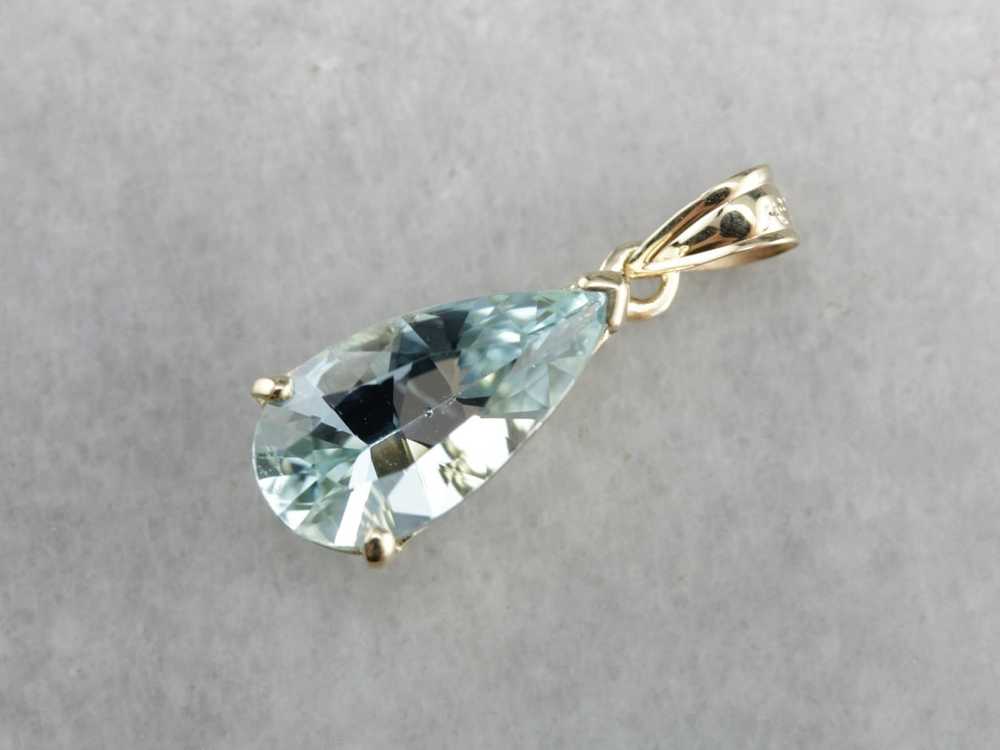 Teardrop Aquamarine Pendant - image 1