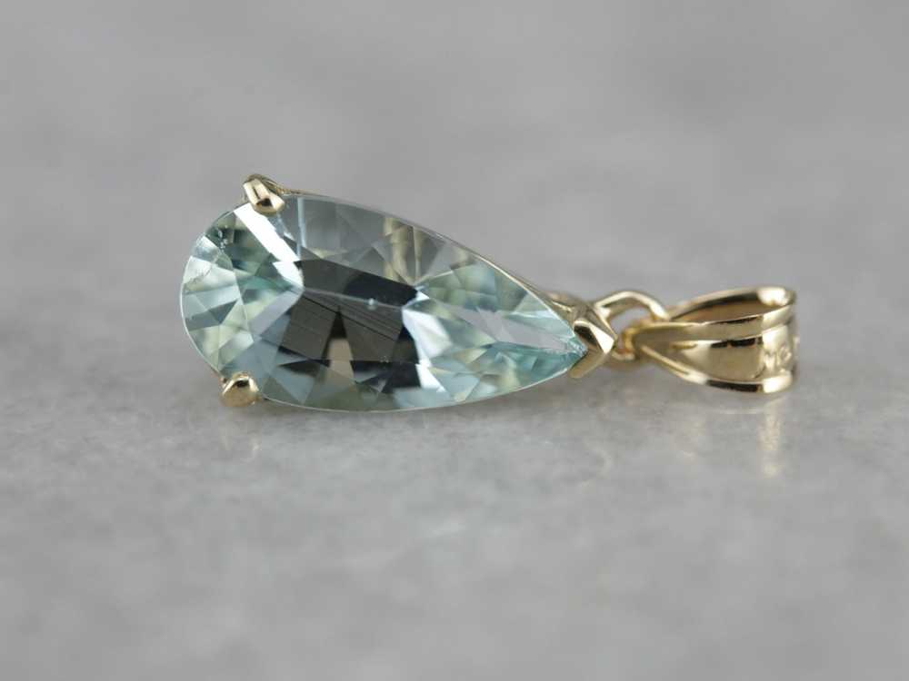 Teardrop Aquamarine Pendant - image 3